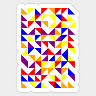 Amazing Geometric Colourful Triangle Pattern #7 Sticker